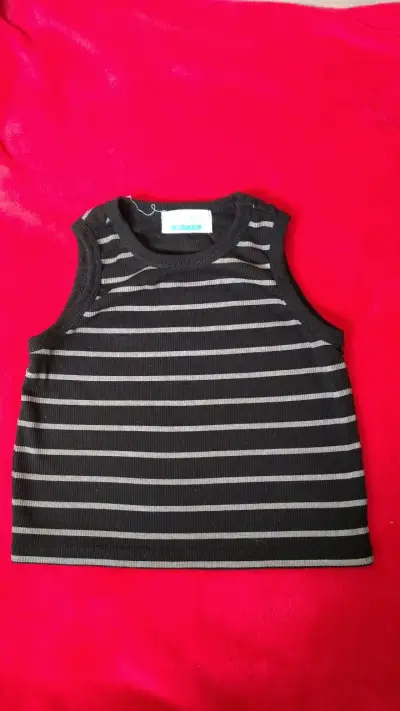 Polera sin mangas rayada talla 8 - miniatura 1