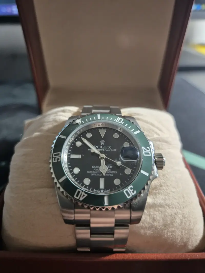 Reloj Rolex Submariner Verde Acero Inoxidable - 3