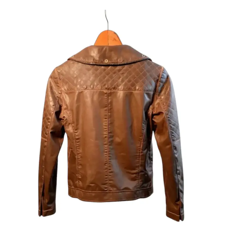 Chaqueta Mujer Ecocuero Café Biker Zara Trafaluc - 2