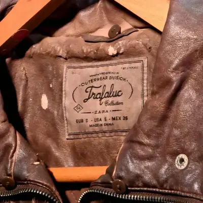 Chaqueta Mujer Ecocuero Café Biker Zara Trafaluc - miniatura 3