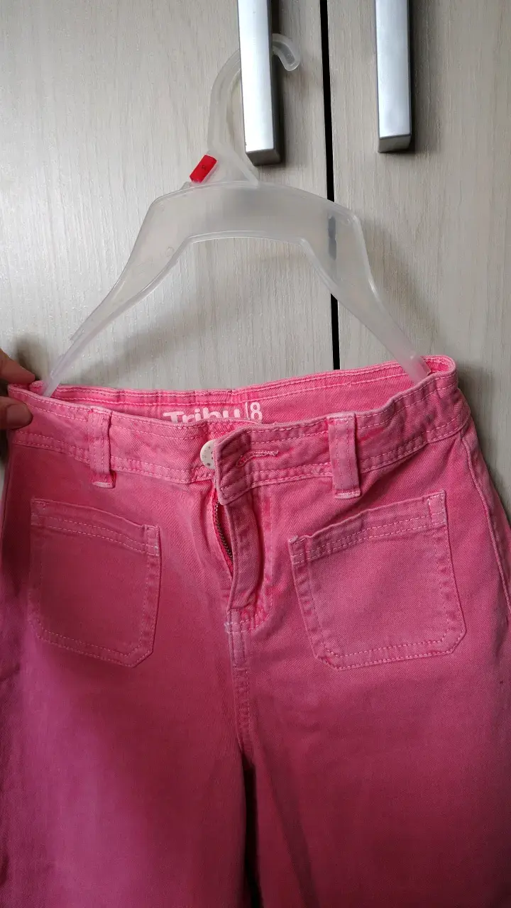 Jeans rosados para niña Tribu talla 8 - 4