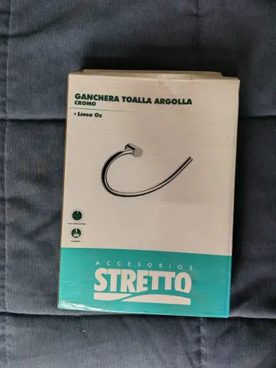 Ganchera Toalla Argolla Cromo Stretto Línea Oz - miniatura 1