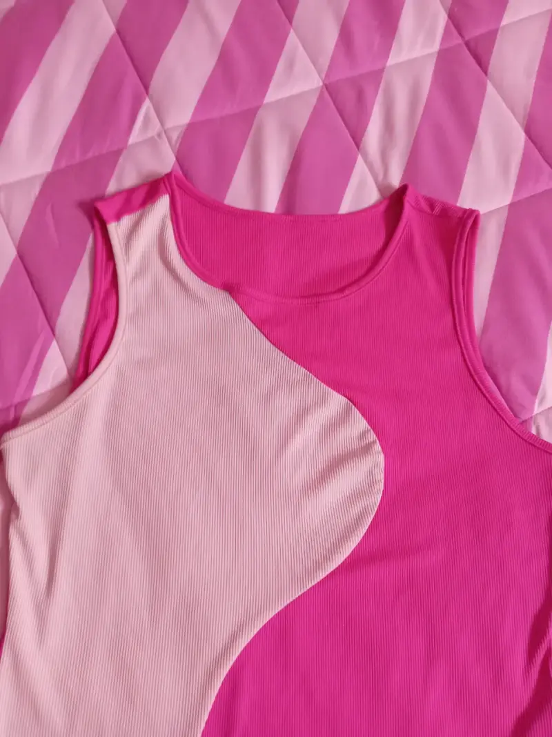 Body sin mangas bicolor rosa y fucsia