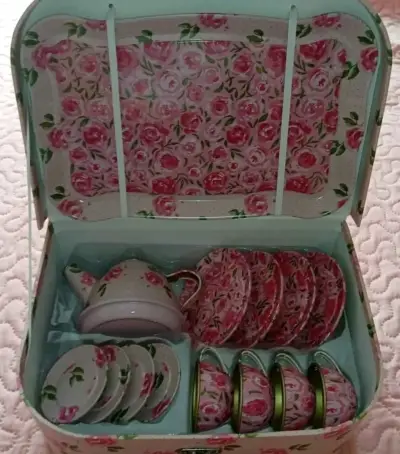 Hermoso set hora del té metálico totalmente nuevo - miniatura 3