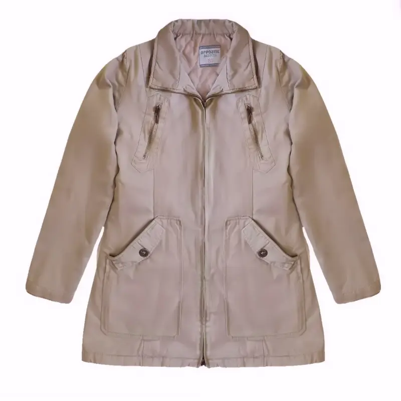 Parka Opposite beige Talla S mujer con cierre - 1