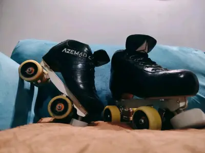 Patines de cuatro ruedas Azemad negros - miniatura 1