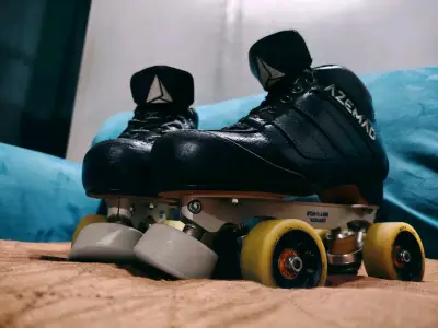 Patines de cuatro ruedas Azemad negros - miniatura 2
