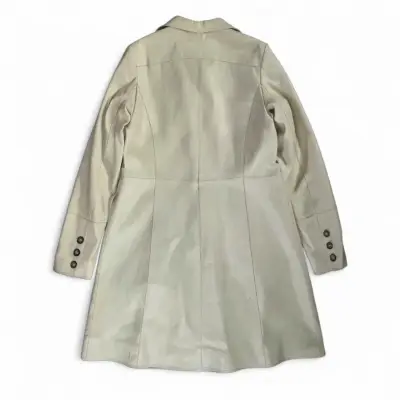 Abrigo beige con forro floral para mujer - miniatura 2