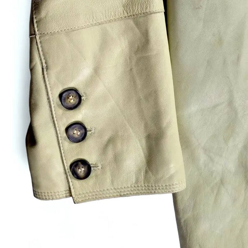 Abrigo beige con forro floral para mujer - 4