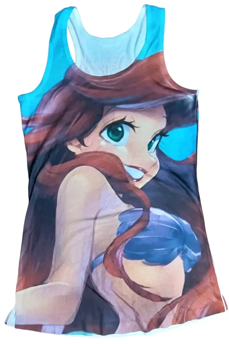 Polera sin mangas con diseño de sirena - 1