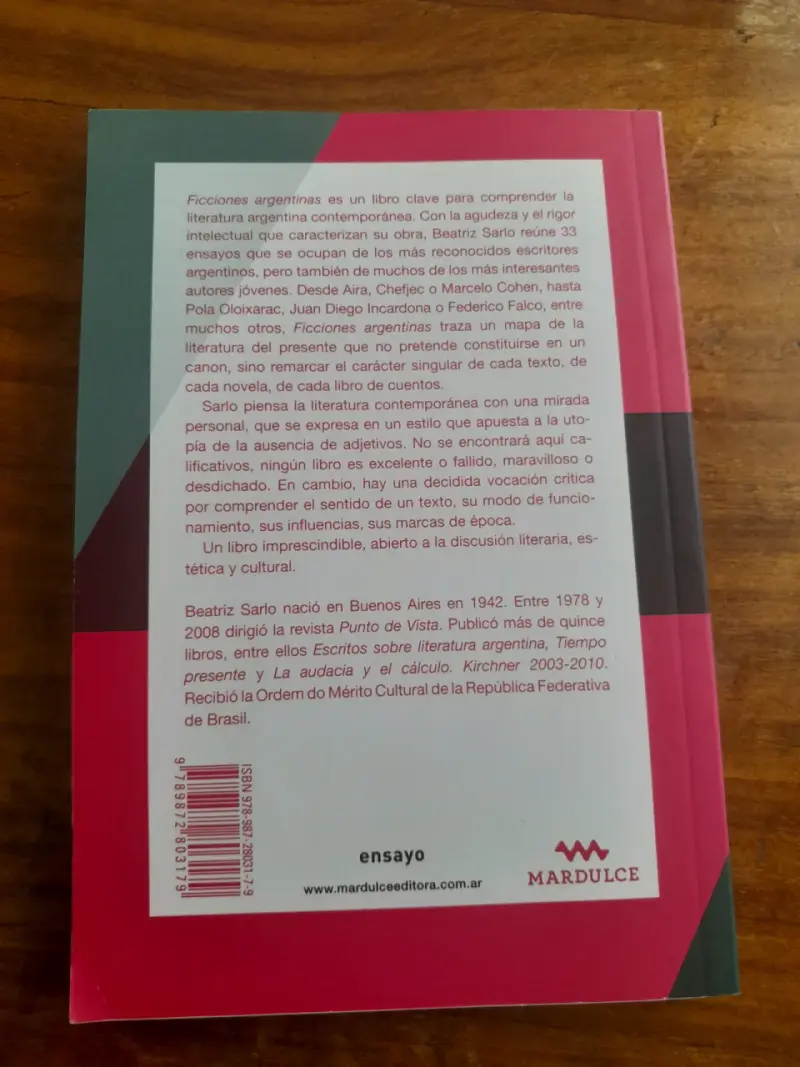 Sarlo, Ficciones Argentinas - 2