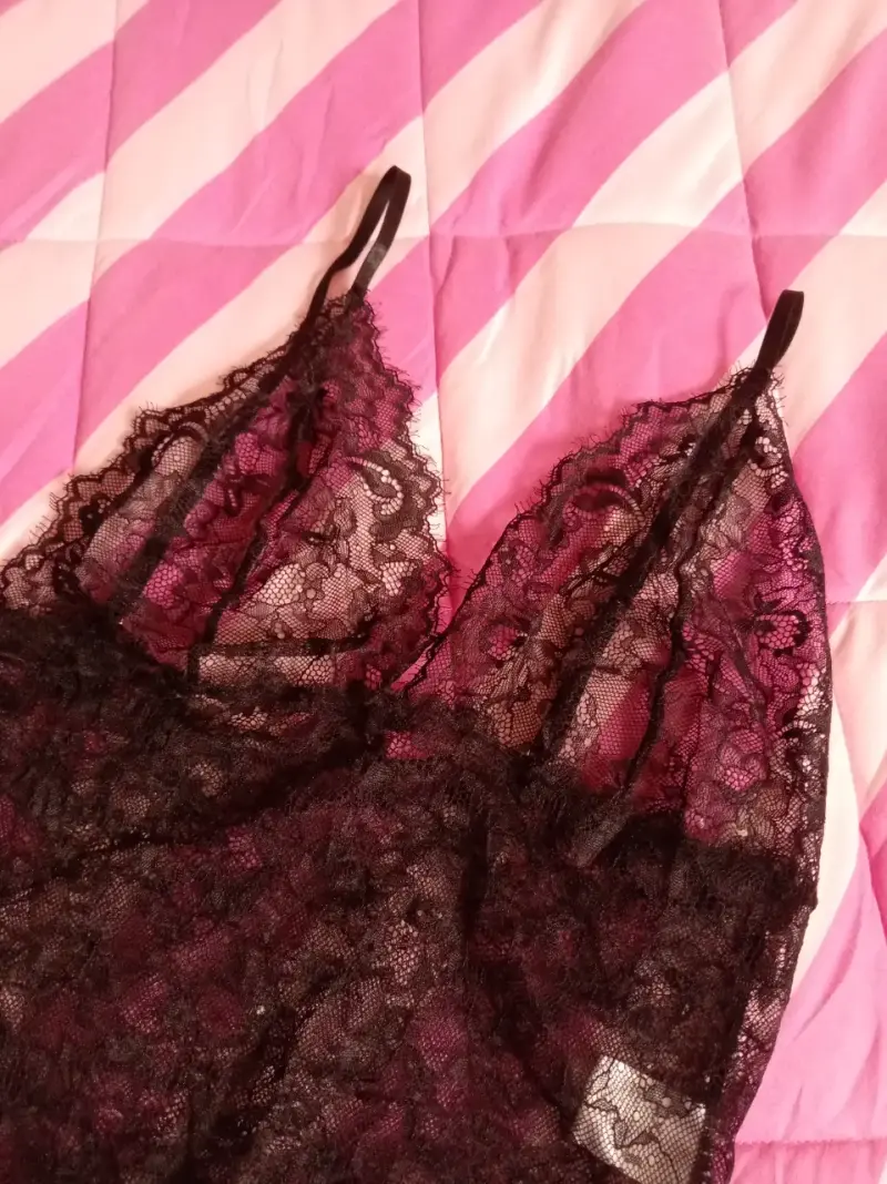 Bralette de encaje negro para mujer - 2