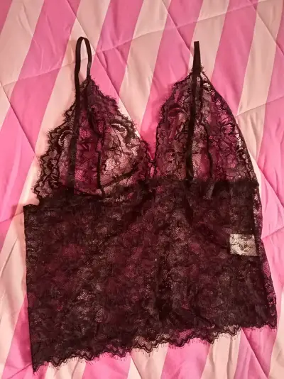 Bralette de encaje negro para mujer - miniatura 3