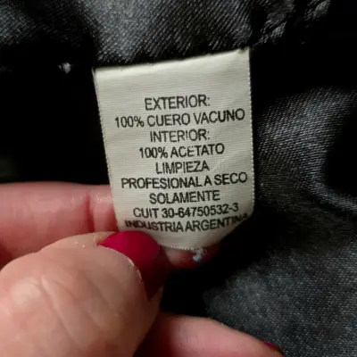Cazadora Chaqueta de Cuero Argentino Talla L/XL - miniatura 4