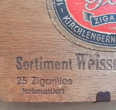 Caja de madera antigua para cigarros Gebs - miniatura 5