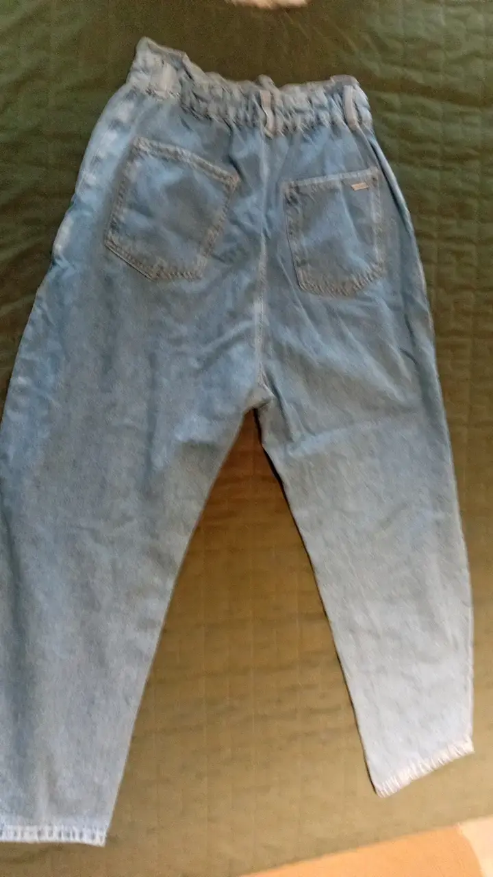 Jeans de mezclilla azul para mujer - 2
