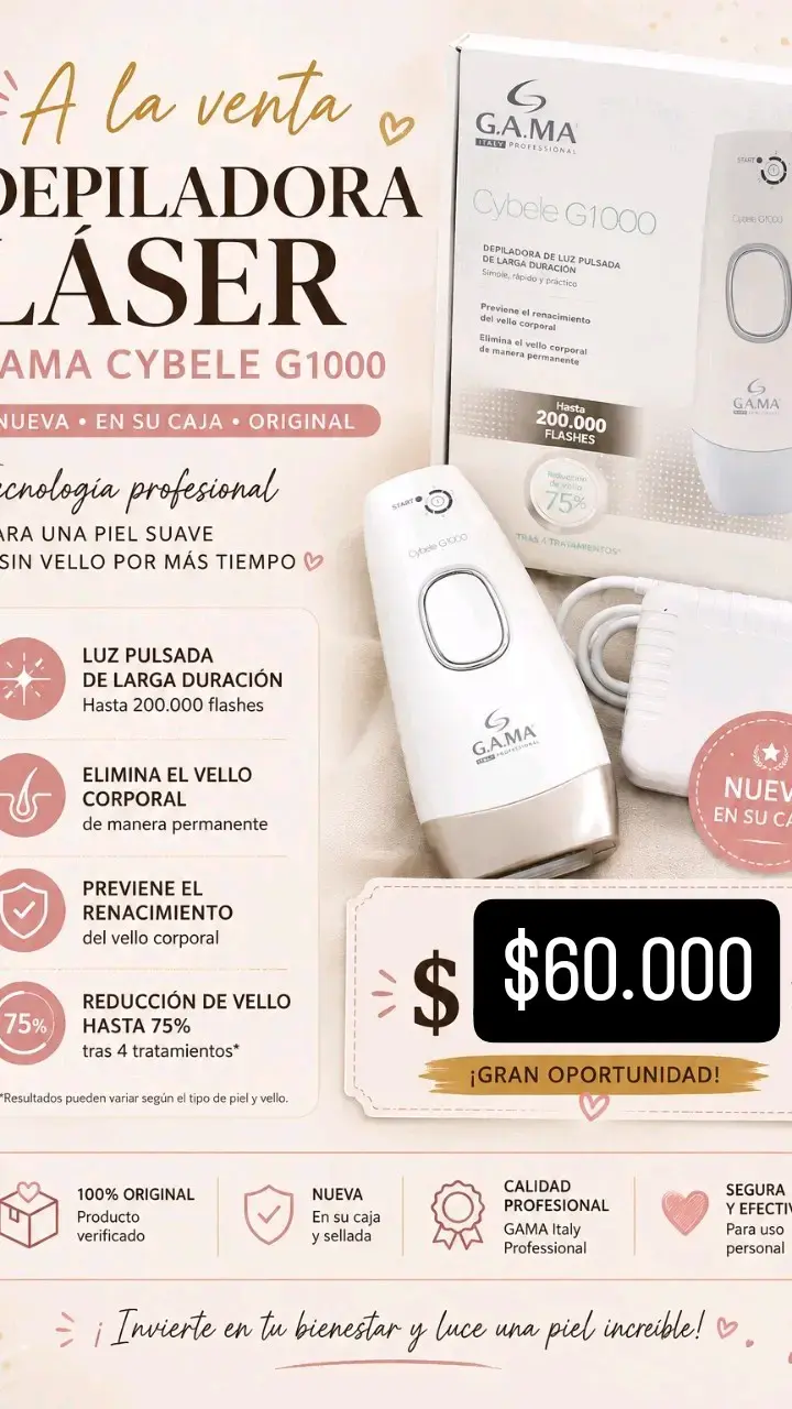Depiladora Láser GAMA Cybele G1000 Nueva - 1