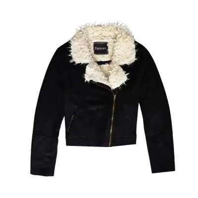 Chaqueta negra  piel sintética Therapy Talla L - miniatura 1