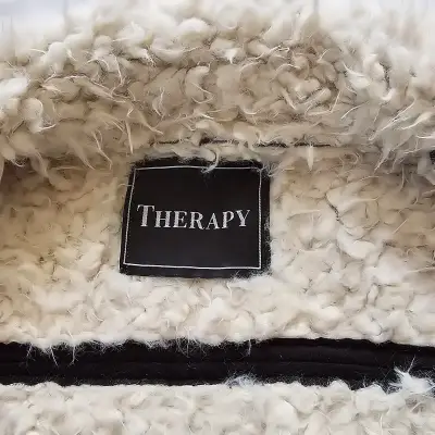 Chaqueta negra  piel sintética Therapy Talla L - miniatura 2