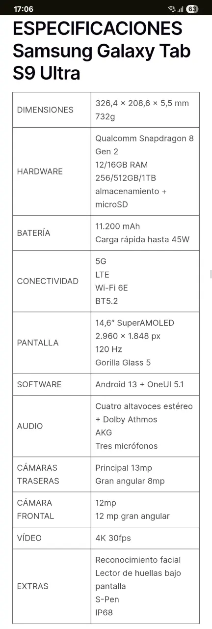 Samsung galaxy Tab S9 Ultra - 6