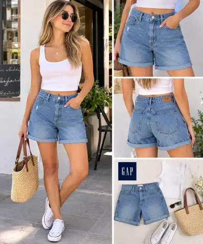 Shorts de mezclilla GAP para mujer talla 42-44 - miniatura 1