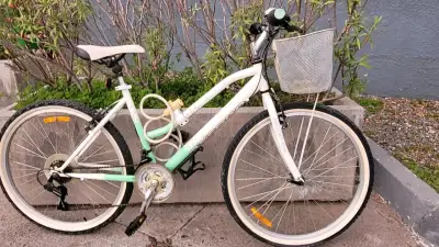 Bicicleta infantil blanca con canasto - miniatura 5