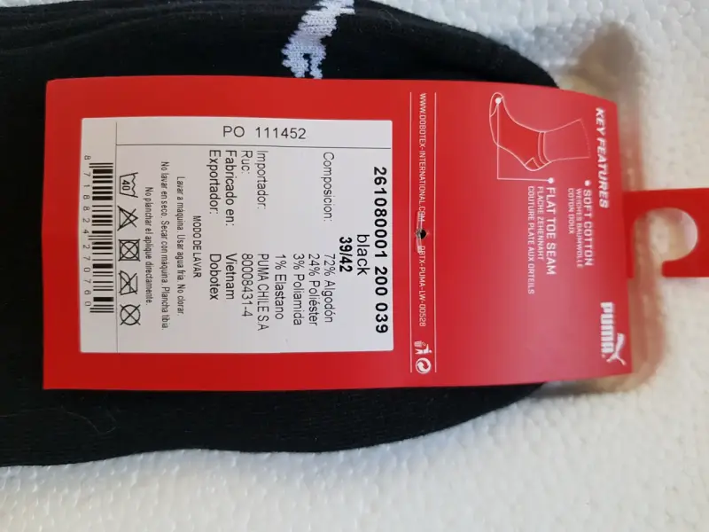 Calcetines negros Puma talla 39-42 - 2