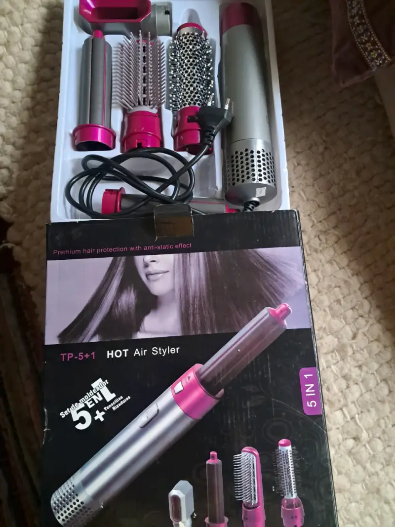Set moldeador de pelo 5 en 1 con efecto antiestático - 1