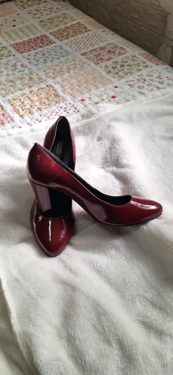 Zapatos de Tacón Rojo Vino para Mujer - 1