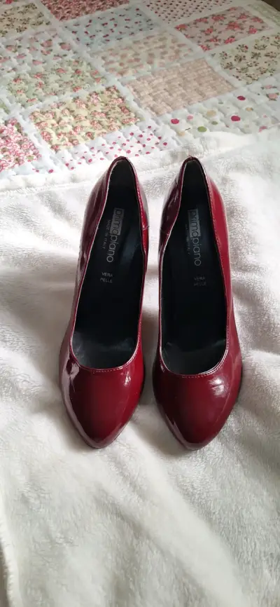 Zapatos de Tacón Rojo Vino para Mujer - miniatura 2