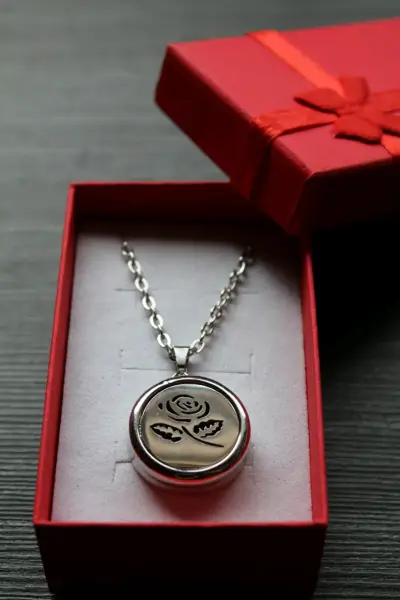 Collar aromaterapia - rosa - miniatura 1