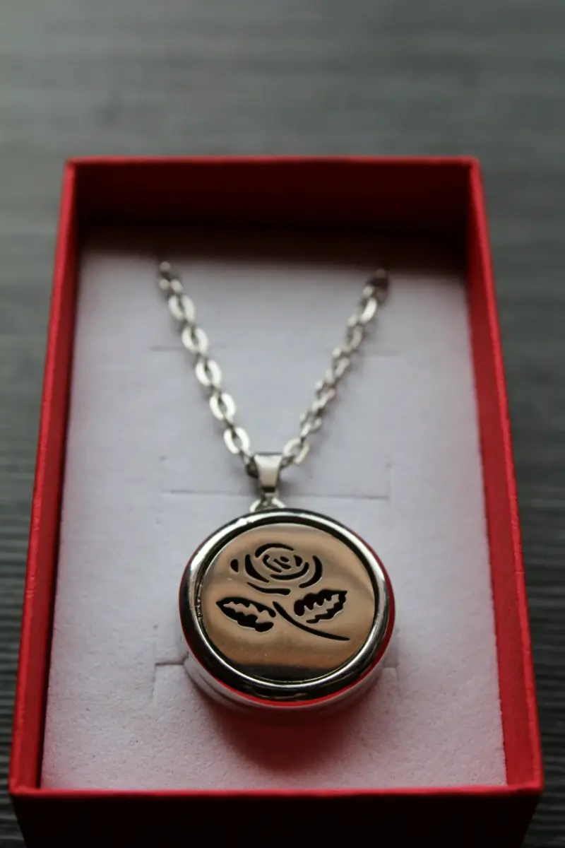 Collar aromaterapia - rosa - 2
