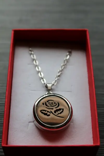 Collar aromaterapia - rosa - miniatura 2