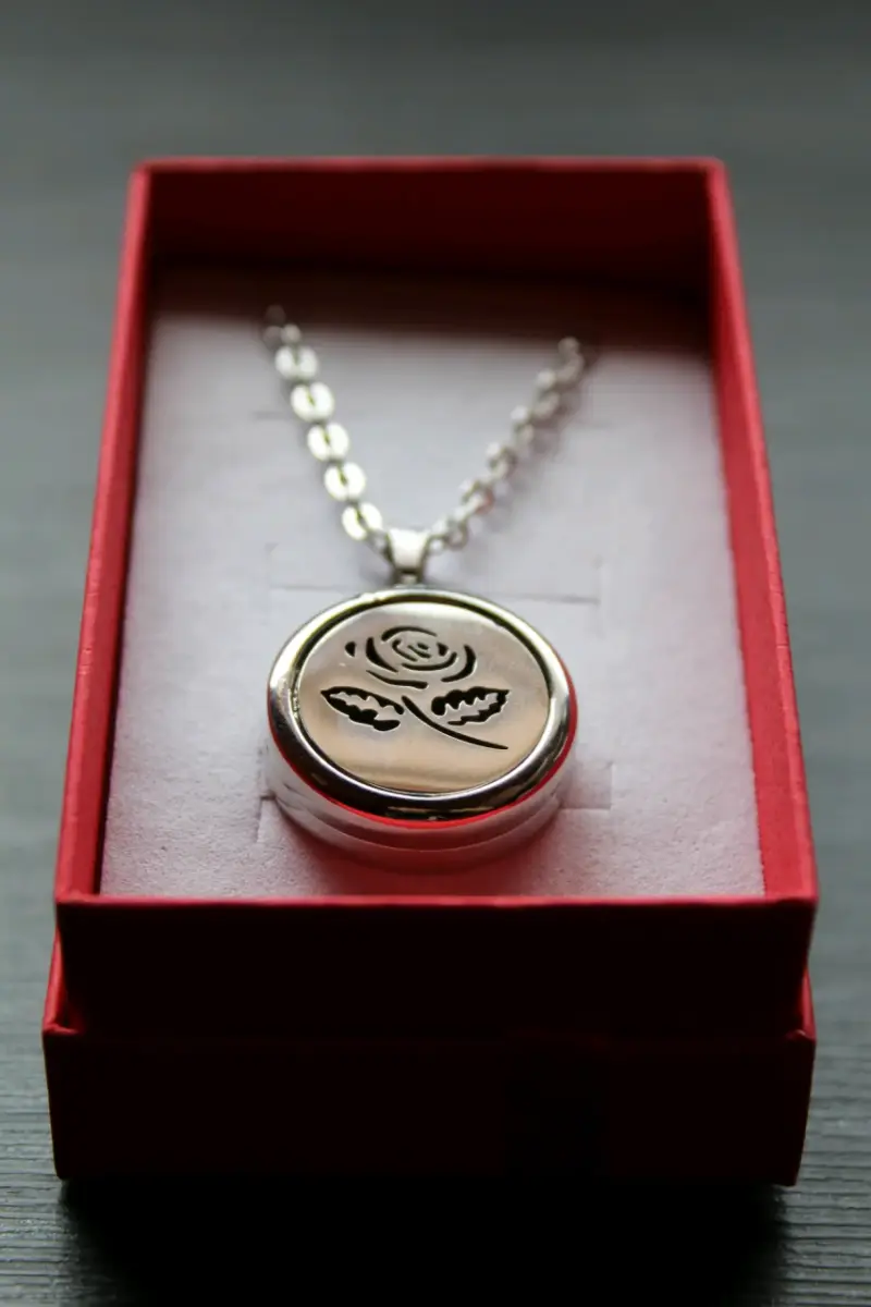 Collar aromaterapia - rosa - 3