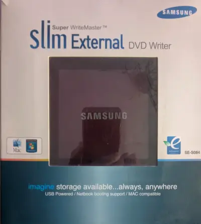 Grabador de DVD Externo Samsung Slim Burdeo SES084 - miniatura 2
