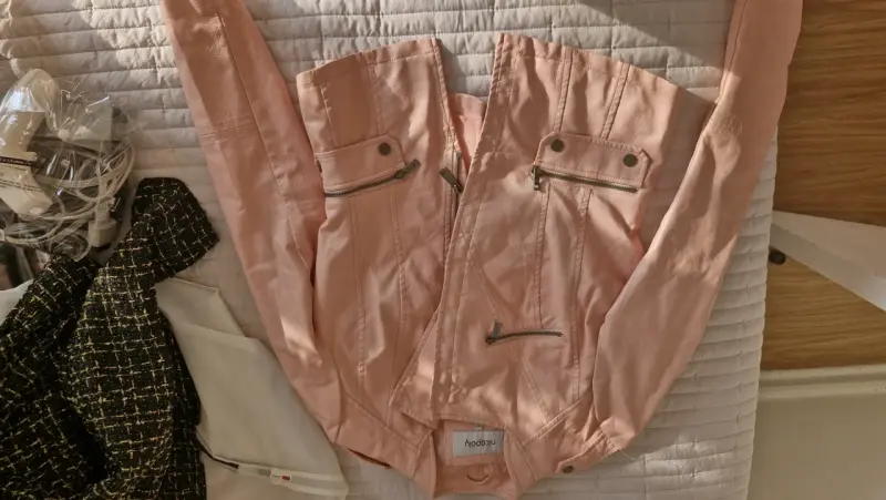 Chaqueta rosa Nicopoly con cierre y bolsillos - 3