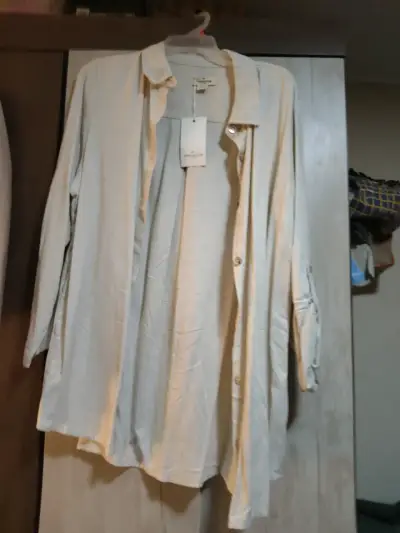 Camisa larga crudo Portman Club para mujer - miniatura 1