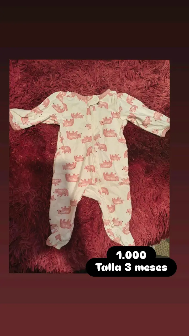 Enterito de bebé con diseño de oso talla 0 meses - 2