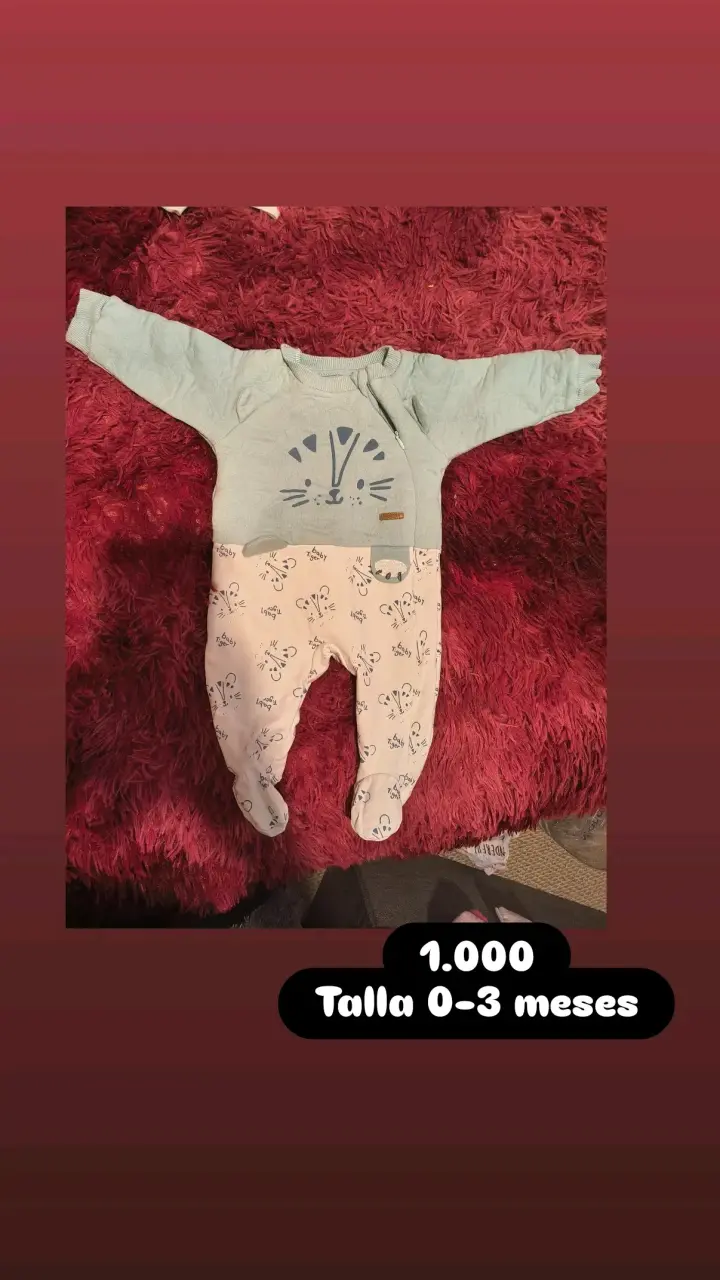 Enterito de bebé con diseño de oso talla 0 meses - 3