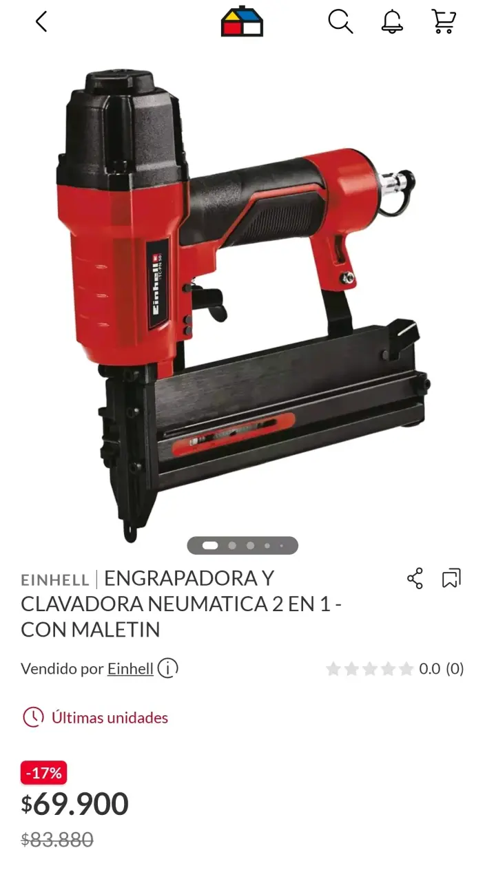 Clavadora neumática Einhell TC-PN 50 con maletín - 6
