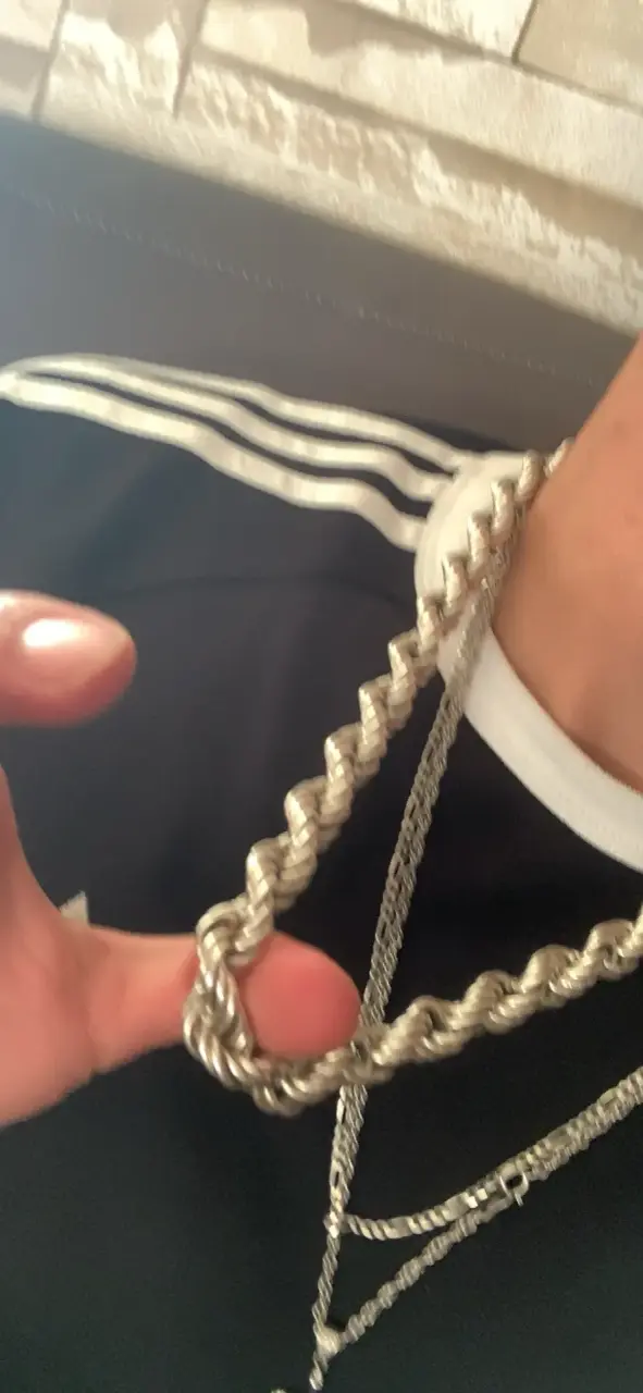 Cadena de plata gruesa estilo turbillon - 1