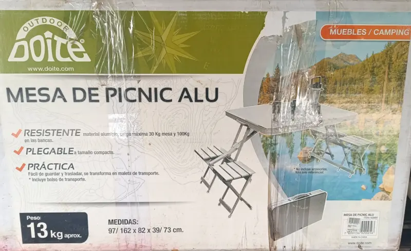 Mesa de Picnic Aluminio Doite Plegable - 2
