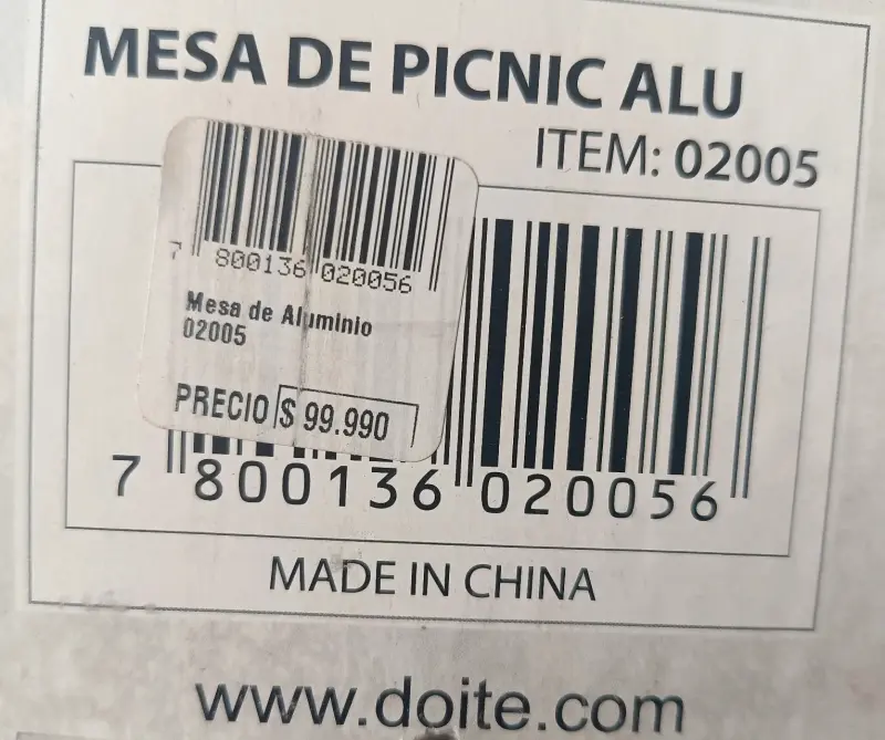 Mesa de Picnic Aluminio Doite Plegable - 4