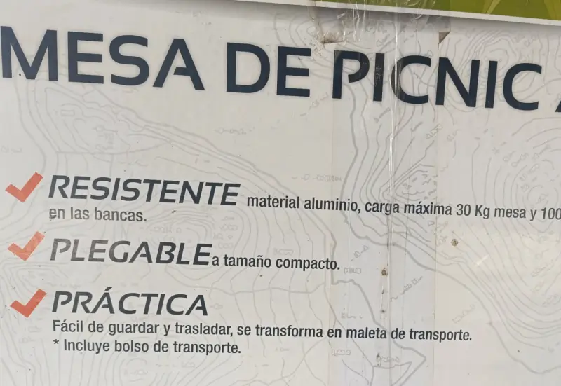 Mesa de Picnic Aluminio Doite Plegable - 5