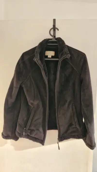 Chaqueta de polar negra para mujer - miniatura 1