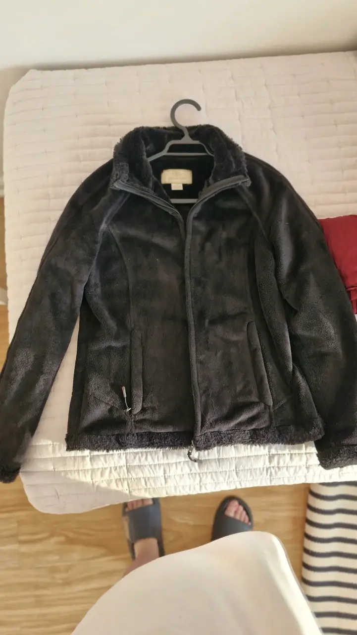 Chaqueta de polar negra para mujer - 2