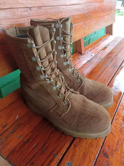 Botas militares Belleville de gamuza marrón - miniatura 1