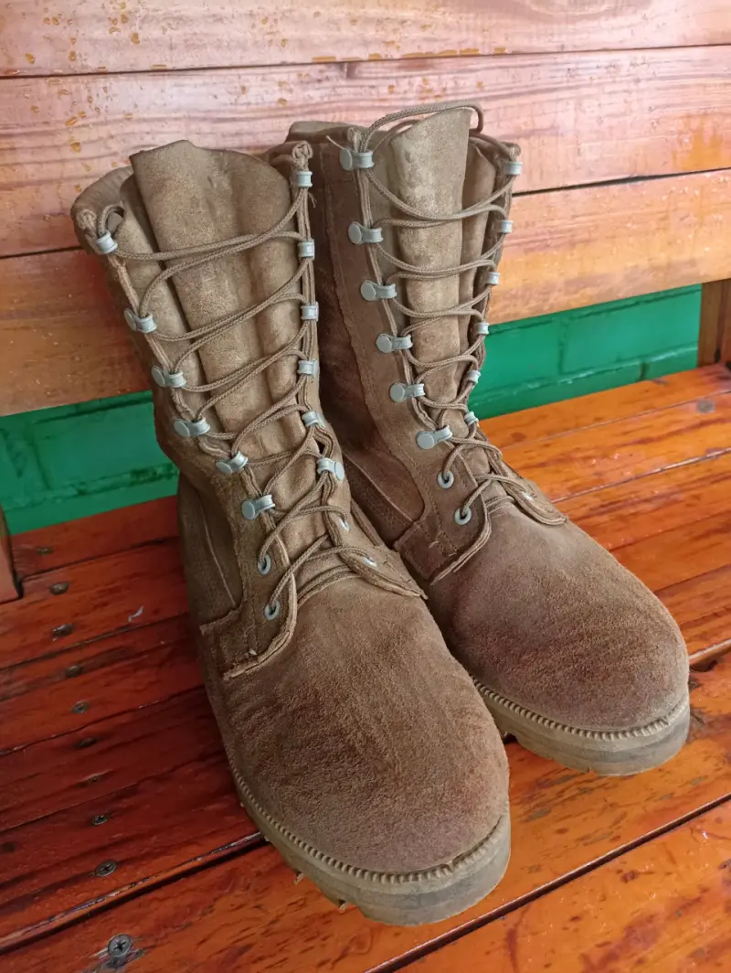 Botas militares Belleville de gamuza marrón - 3