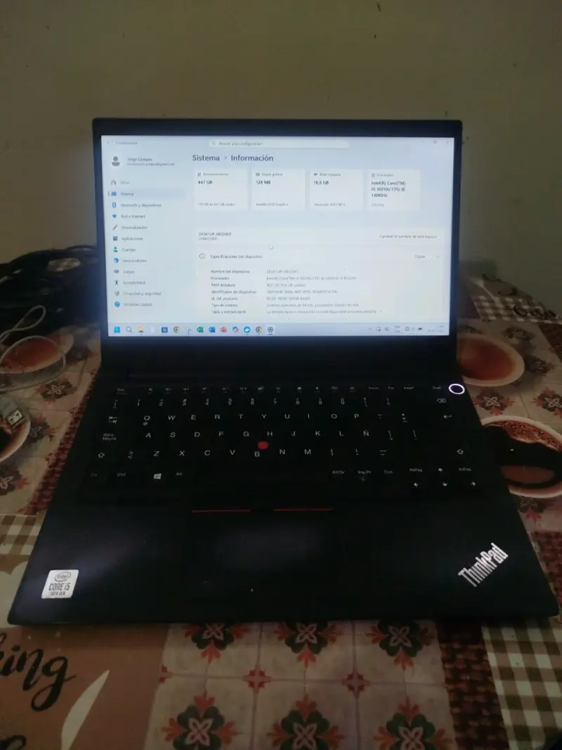 Laptop Lenovo ThinkPad Core i5 16GB RAM - 6