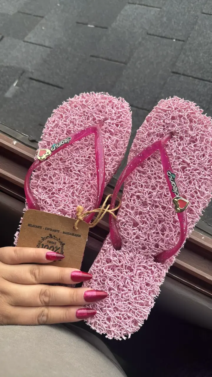 Sandalias exfoliantes rosas Cleanup - 1